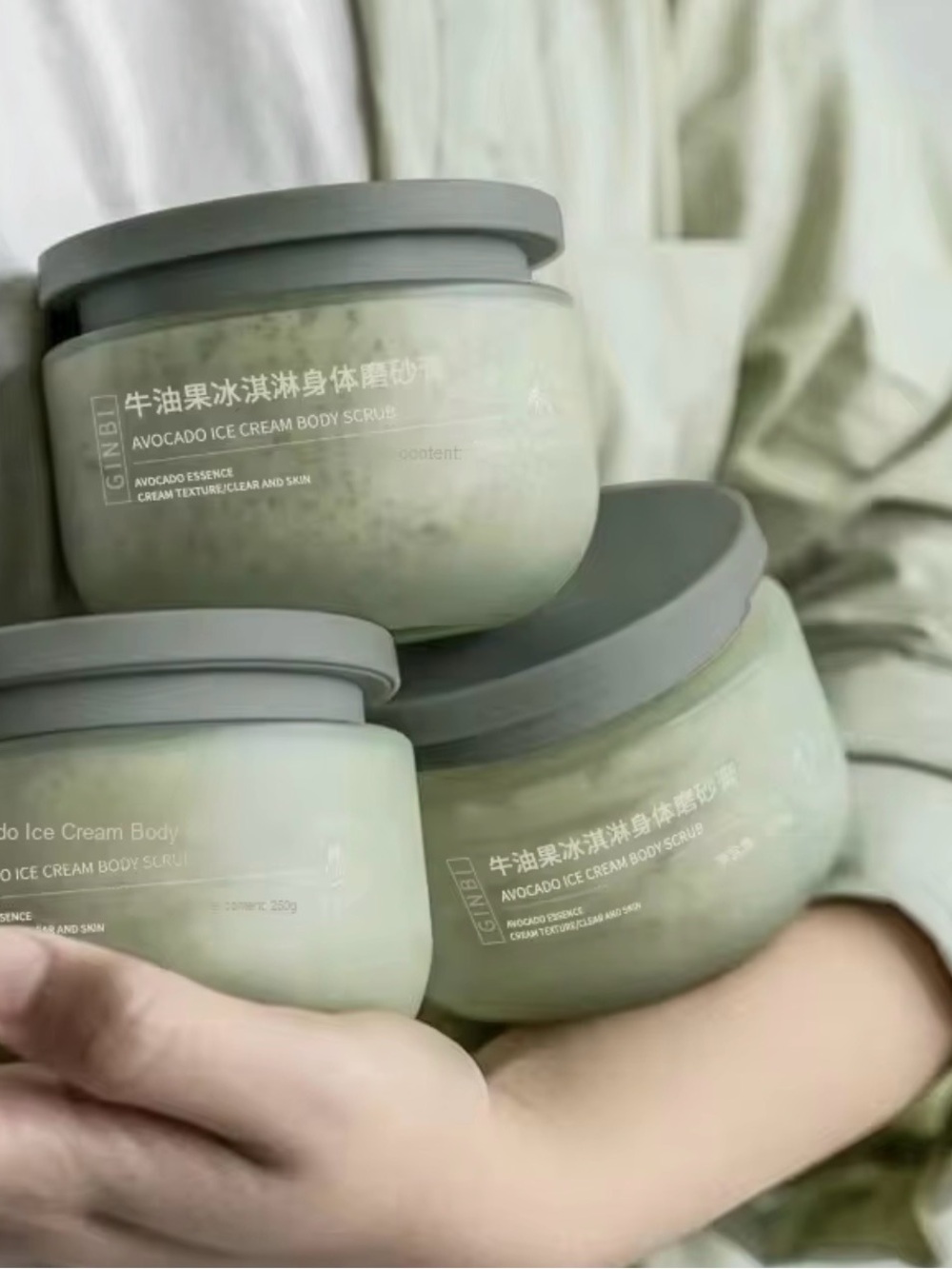 Avocado Ice Cream Body Scrub - Green